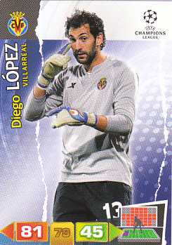 Diego Lopez Villarreal 2011/12 Panini Adrenalyn XL CL #258